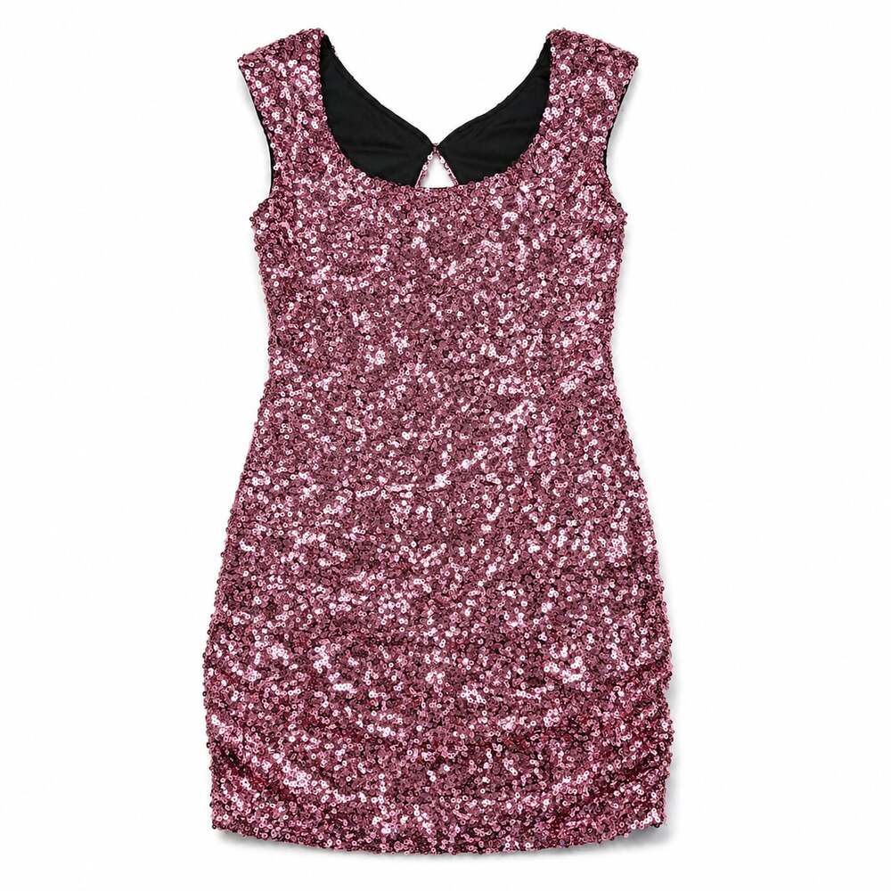Aqua Dresses Pink Sequin Sleeveless Mini Dress Size 2